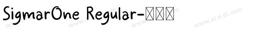 SigmarOne Regular字体转换